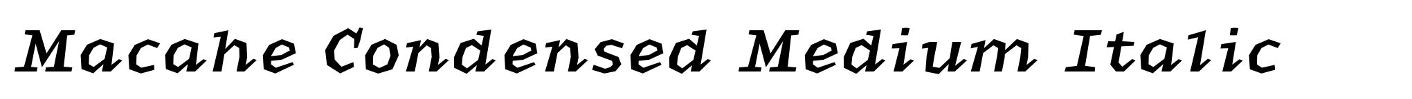 Macahe Condensed Medium Italic image
